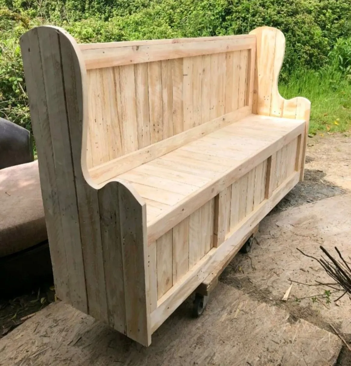 Handmade rustic banquet seating - Image 1
