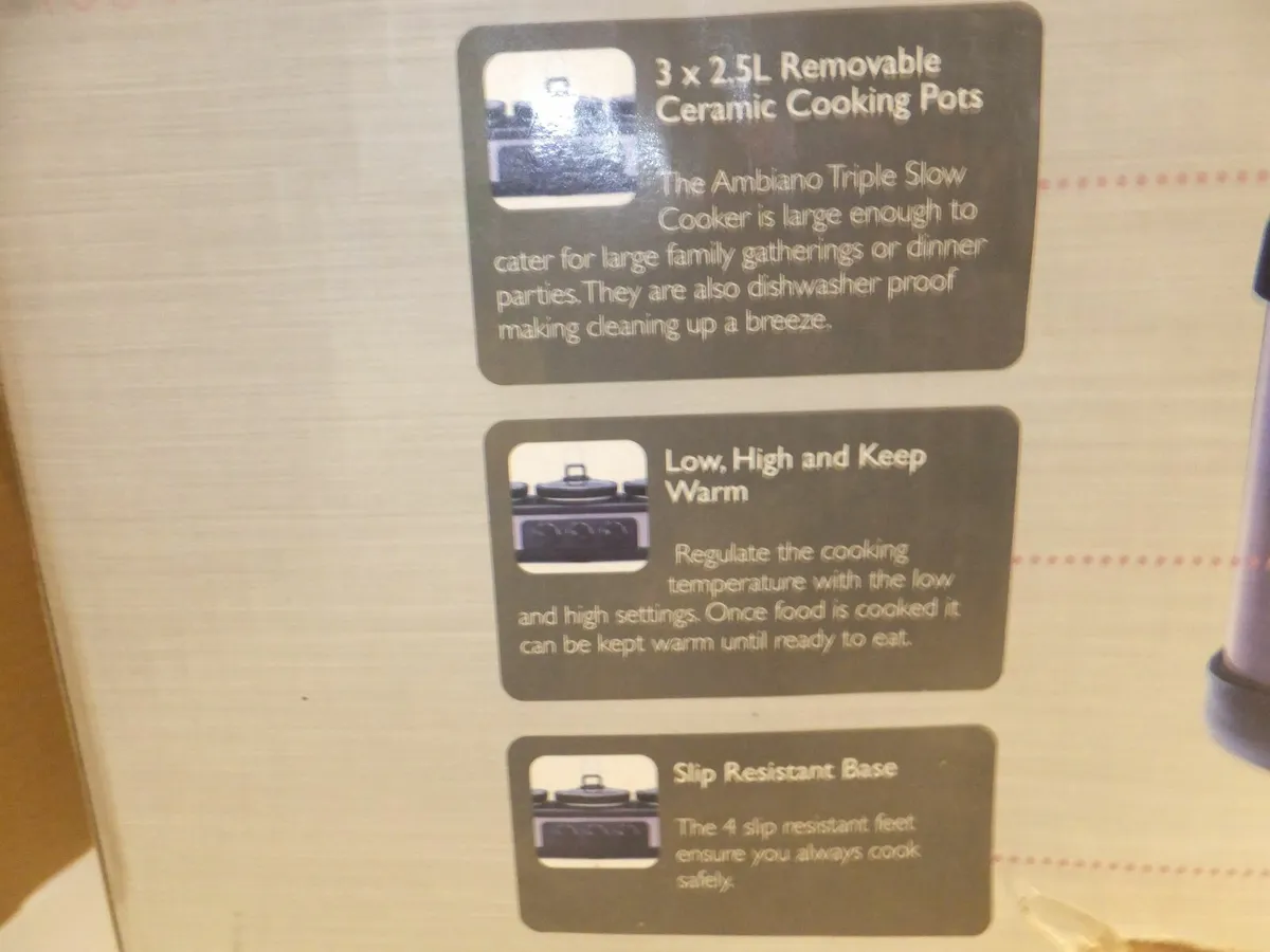 Ambiano Triple Slow Cooker - Image 3