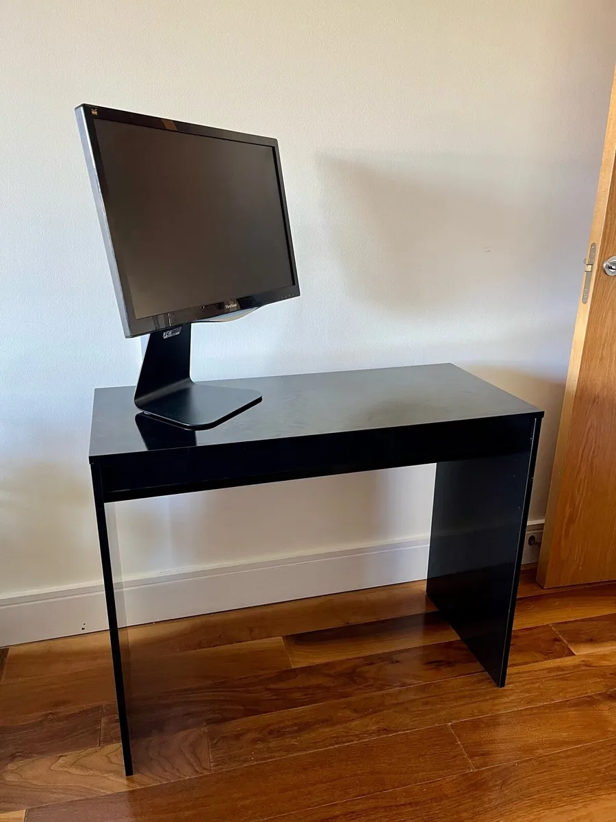 Desk and Monitor - Image 1