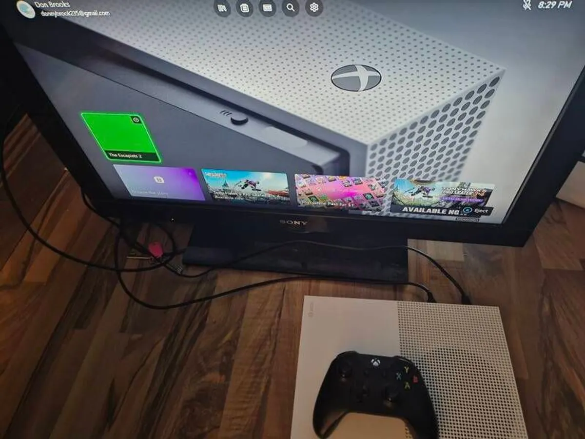 Xbox One S with 2 Controllers, games and accessories - Image 1