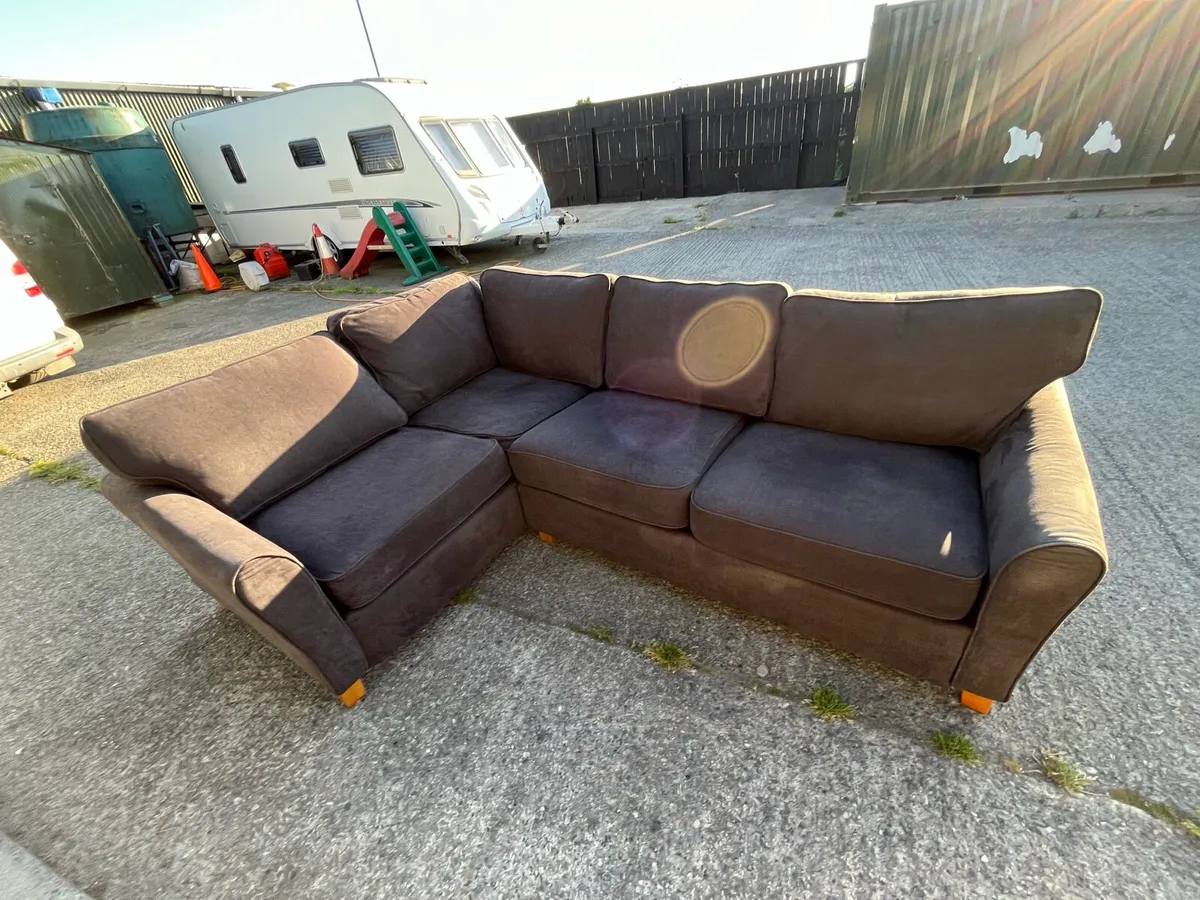 Grey corner sofa furniture set - Image 3