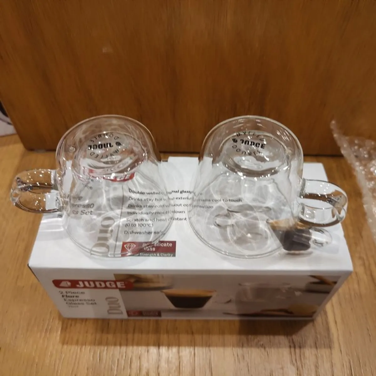 New Judge Duo 2 piece Espresso glasses set - Bargain - Image 2
