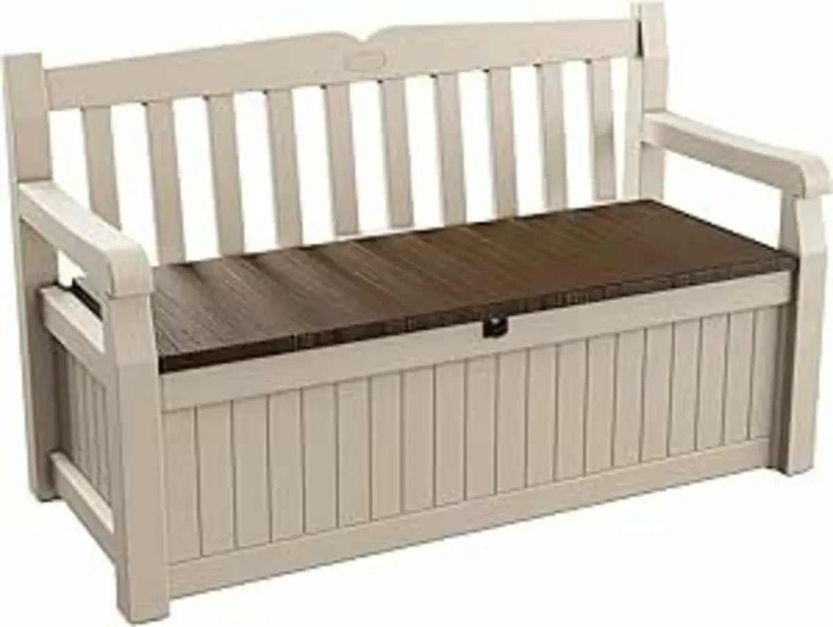 Bench 265L Outdoor Garden Furniture Storage Box - Image 4