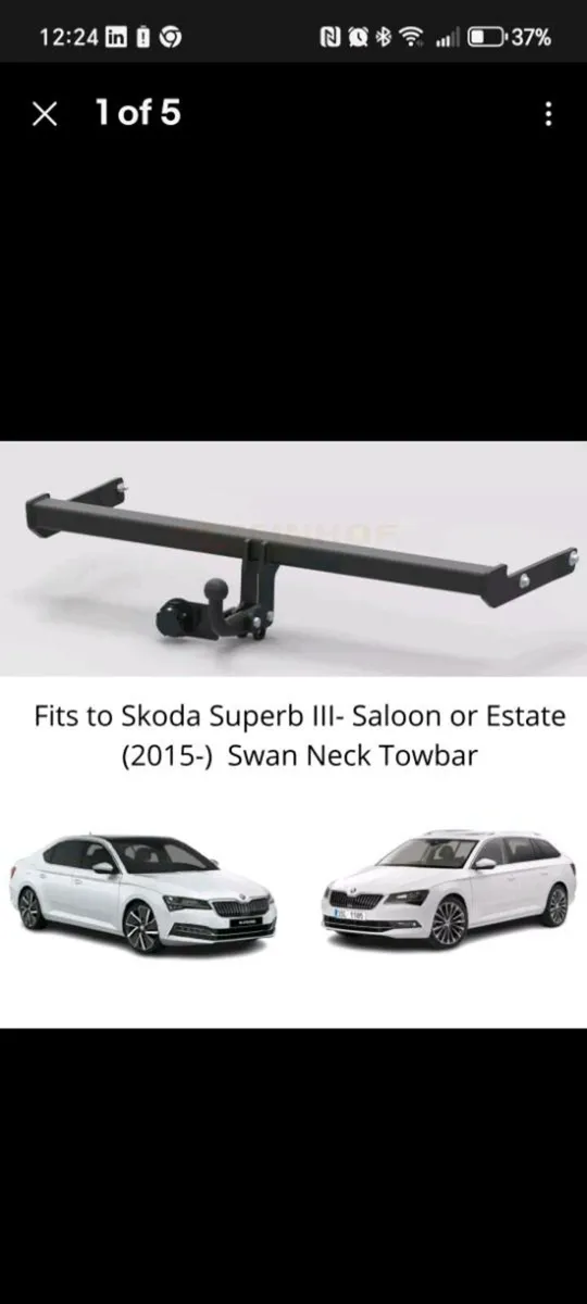 Skoda Superb Towbar 2015 - Current Model
