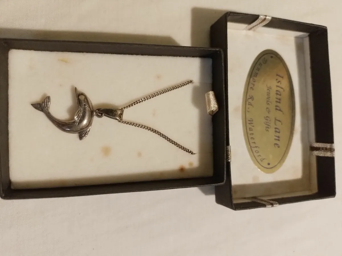 925 Sterling Silver Dolphin Necklace - Image 1
