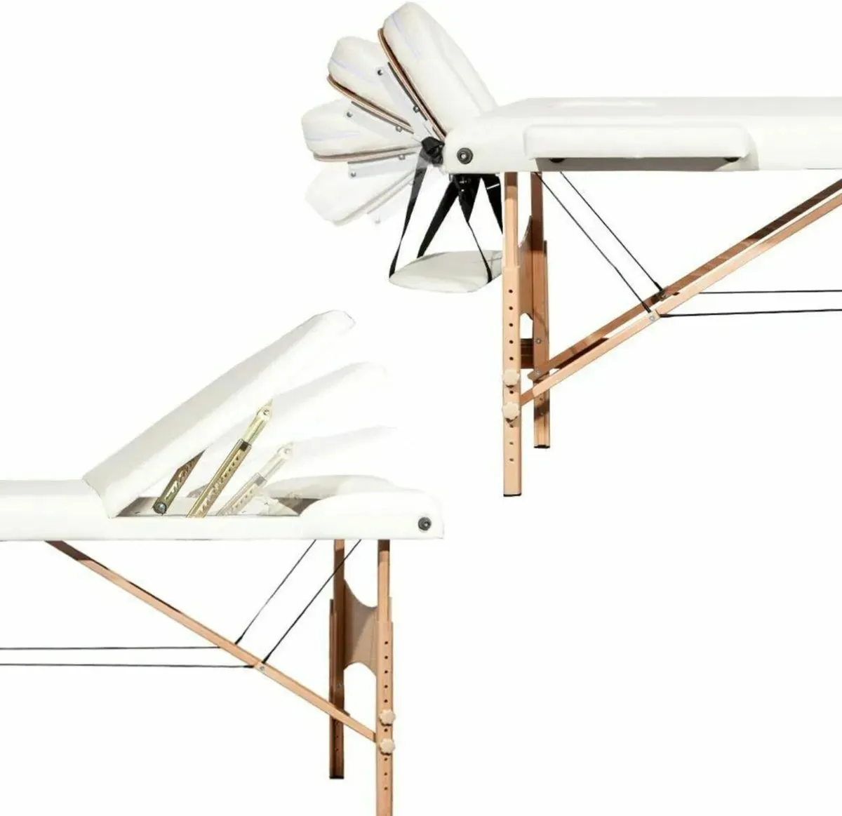 Massage Bed Table - Foldable Beauty Couch (White) - Image 3