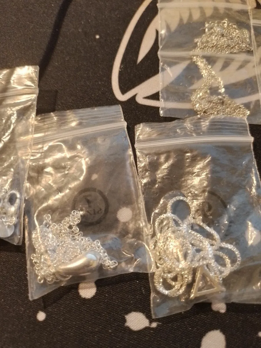 925 Silver Necklaces Job Lot of 7 - Image 1