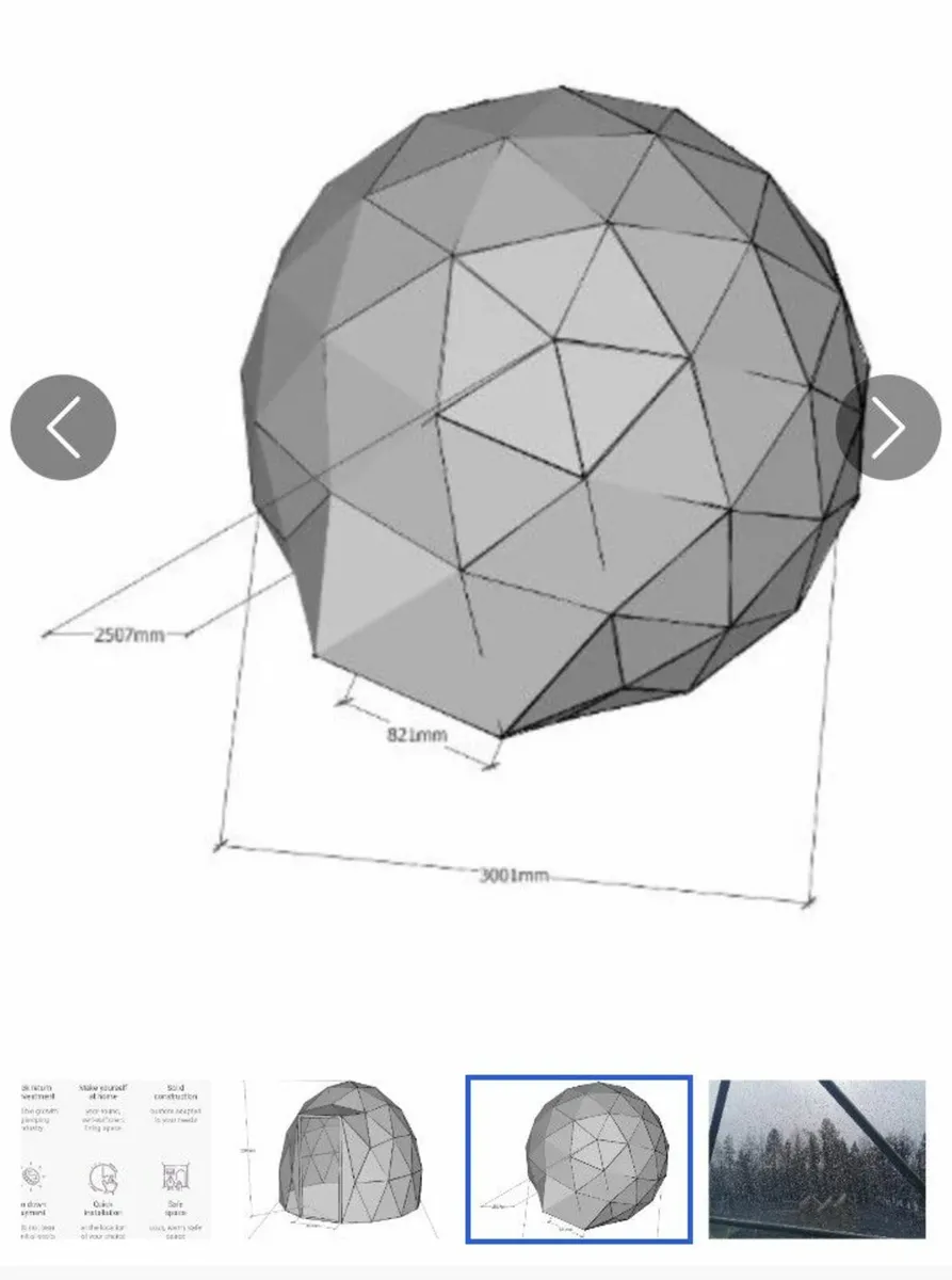 Deluxe 3m(10ft) Tinted Clear Extremely Strong Dome - Image 4