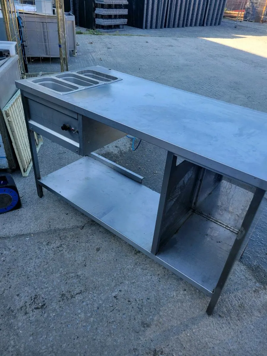 Table Stainless Steel With Bain Marie - Image 1