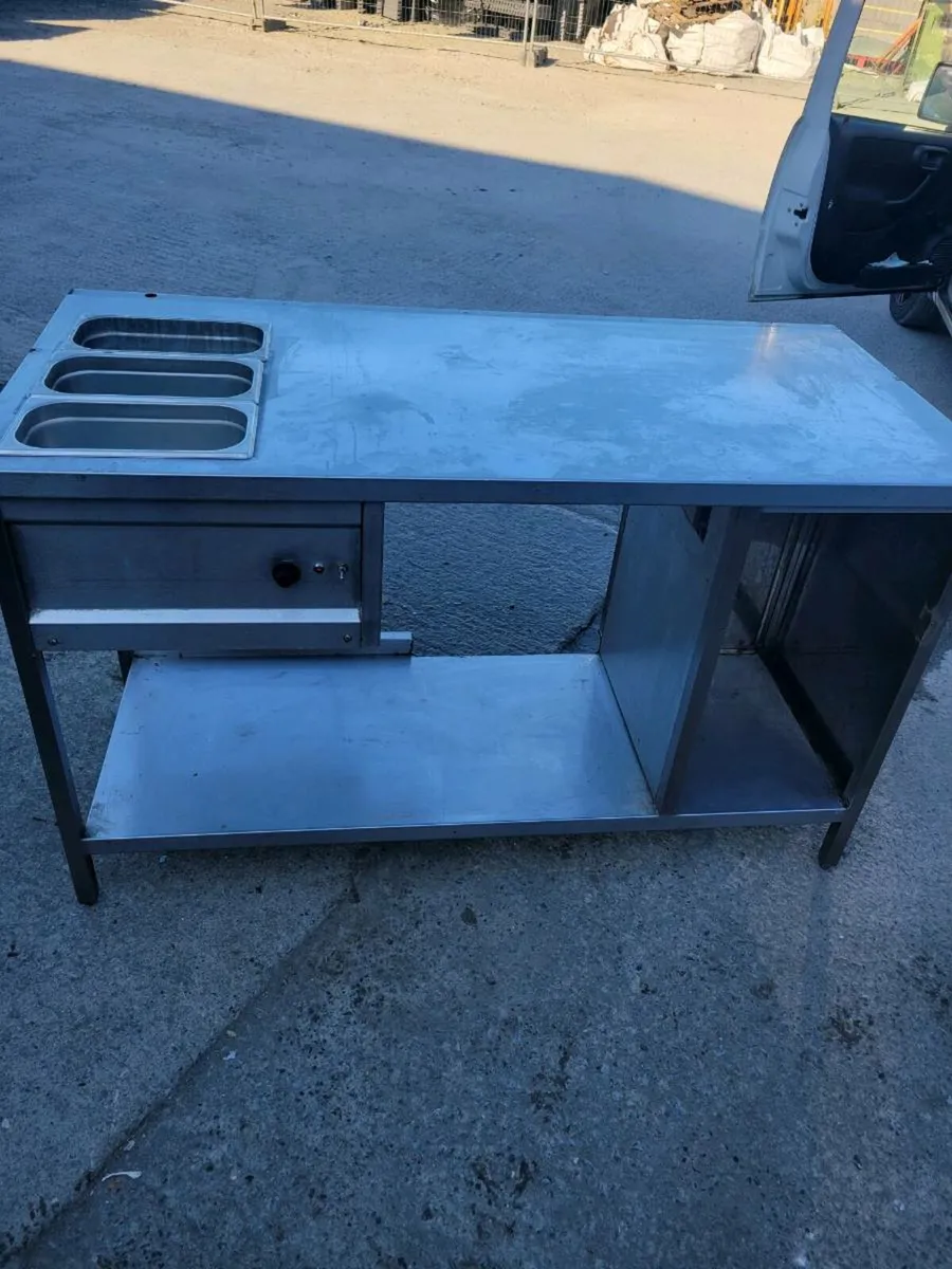Table Stainless Steel With Bain Marie - Image 2