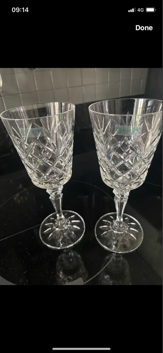 Vintage Galway Crystal Wine Glasses Set - Image 1