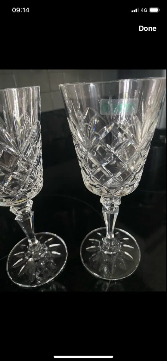 Vintage Galway Crystal Wine Glasses Set - Image 2