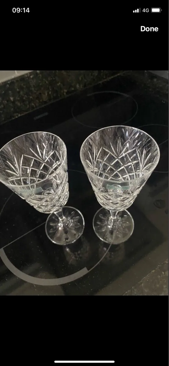 Vintage Galway Crystal Wine Glasses Set - Image 3