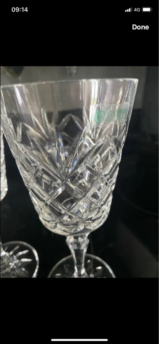 Vintage Galway Crystal Wine Glasses Set - Image 4
