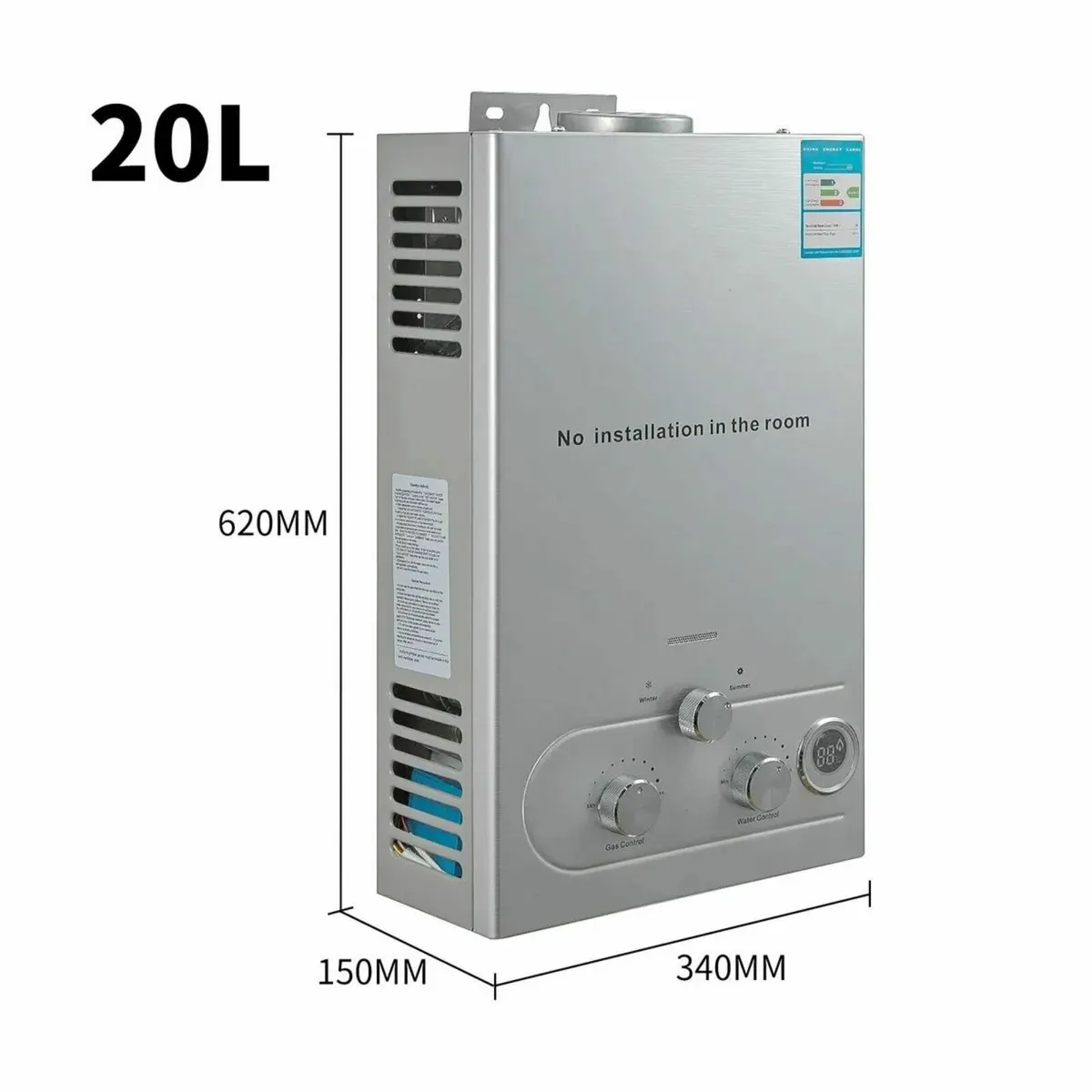20L Instant Gas Water Heater for Outdoor Use - Image 3