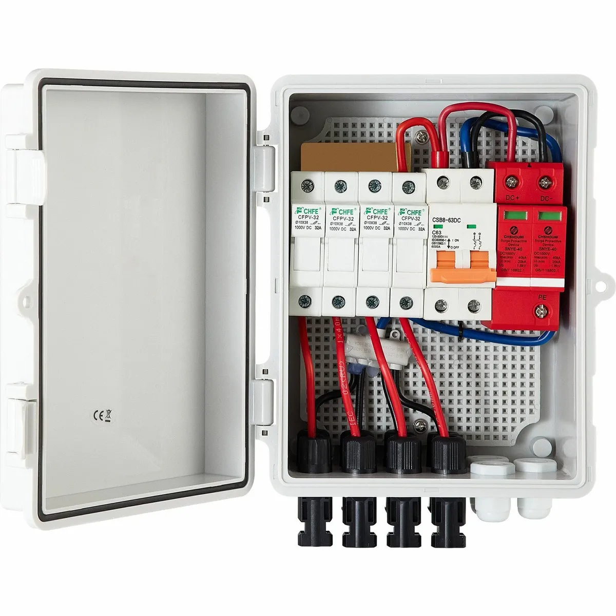 4 String, Solar Combiner Box with 15A Rated Fuse - Image 1