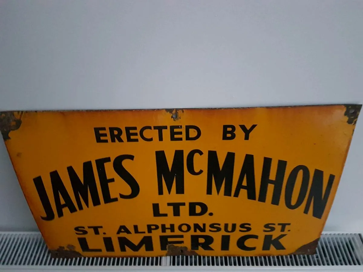 James Mc Mahon  enamel sign - Image 1