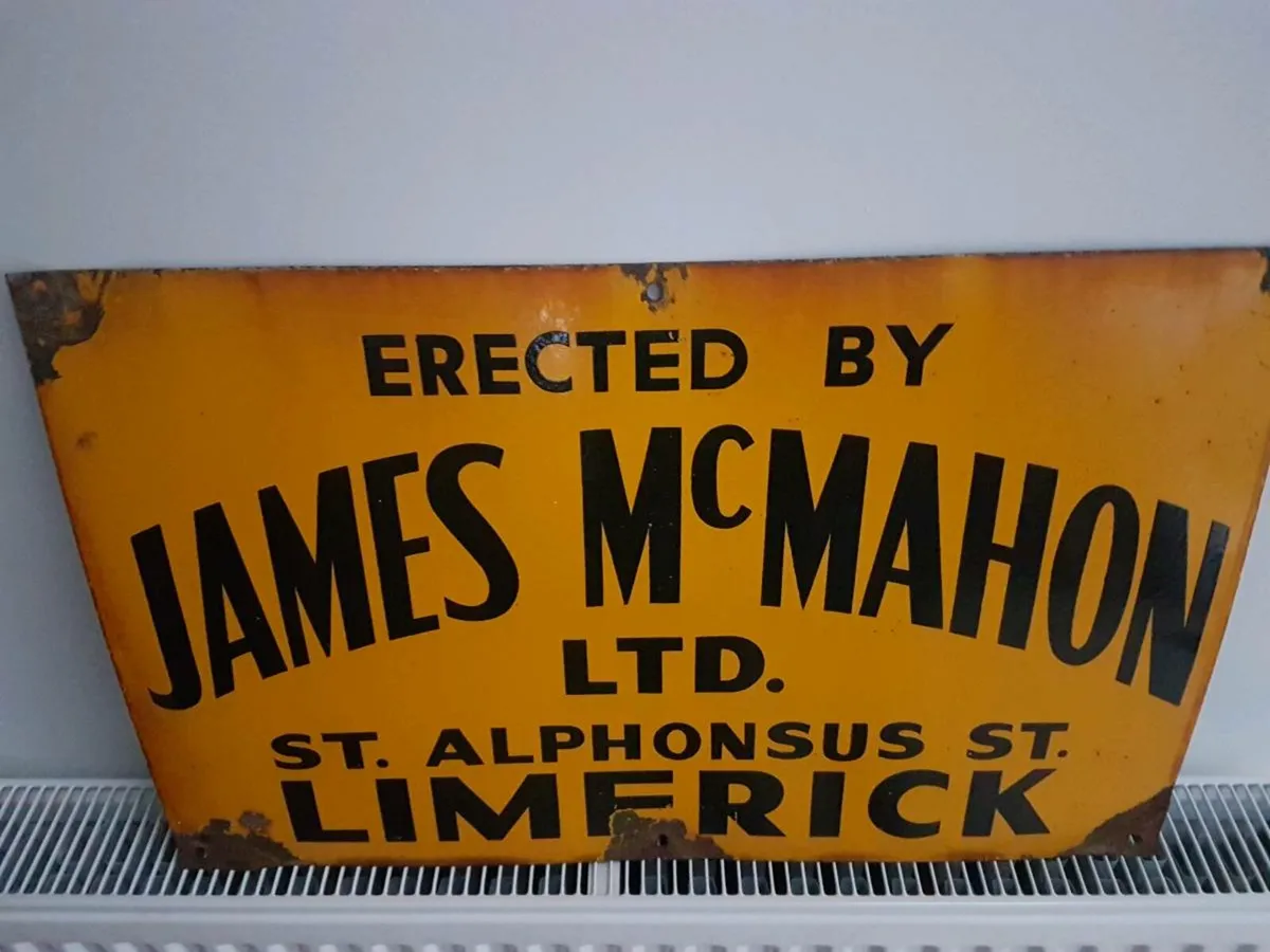 James Mc Mahon  enamel sign - Image 2
