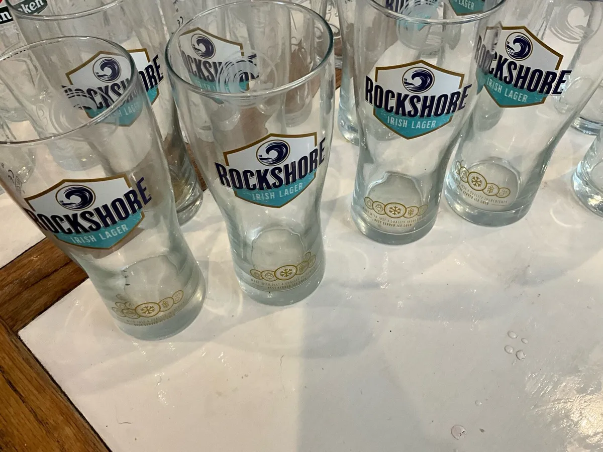 25 Beer Glasses - Heineken & Rockshore - Image 2