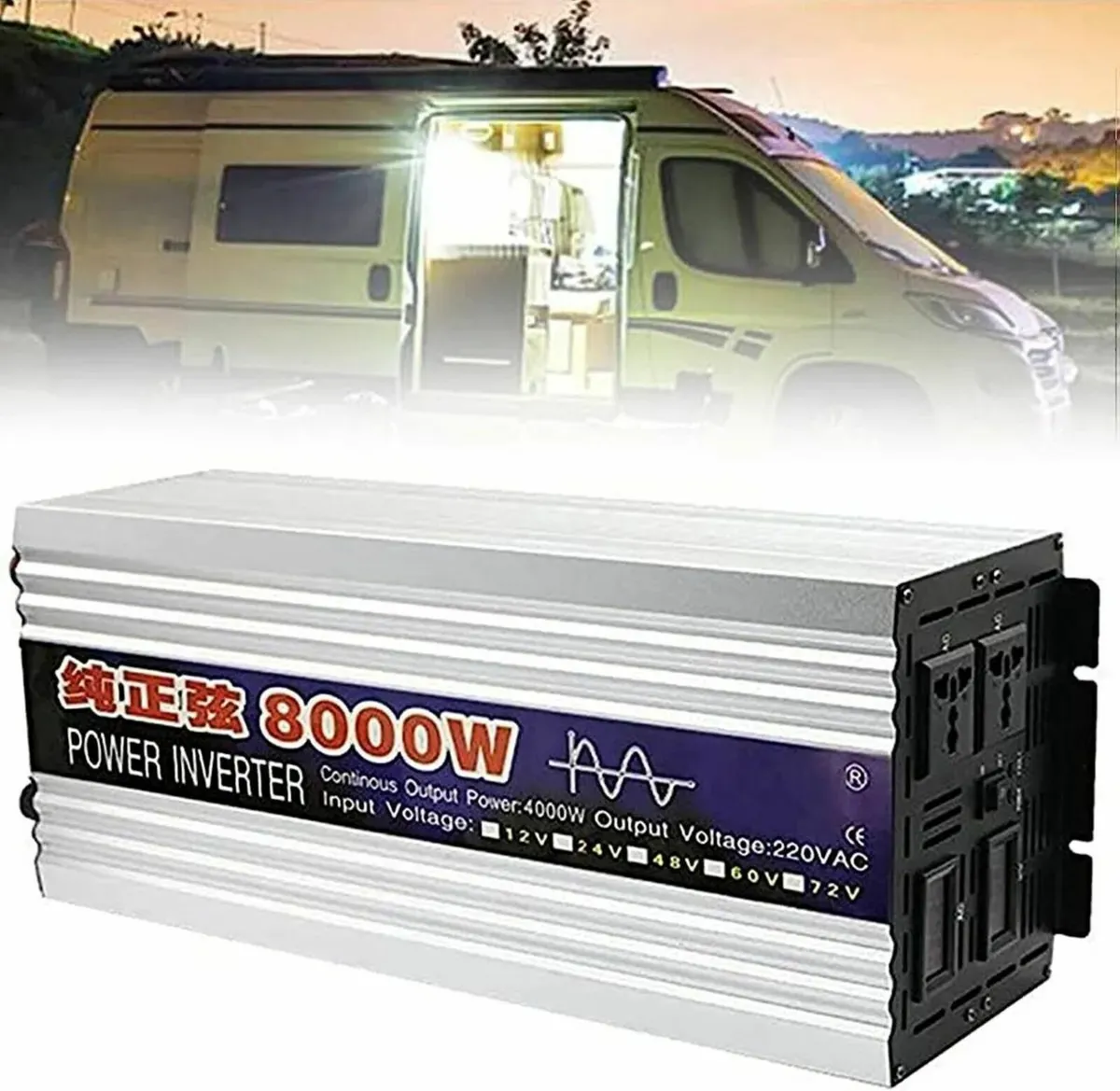 8000W 12V/24V Solar Inverter Automatic Converter - Image 1