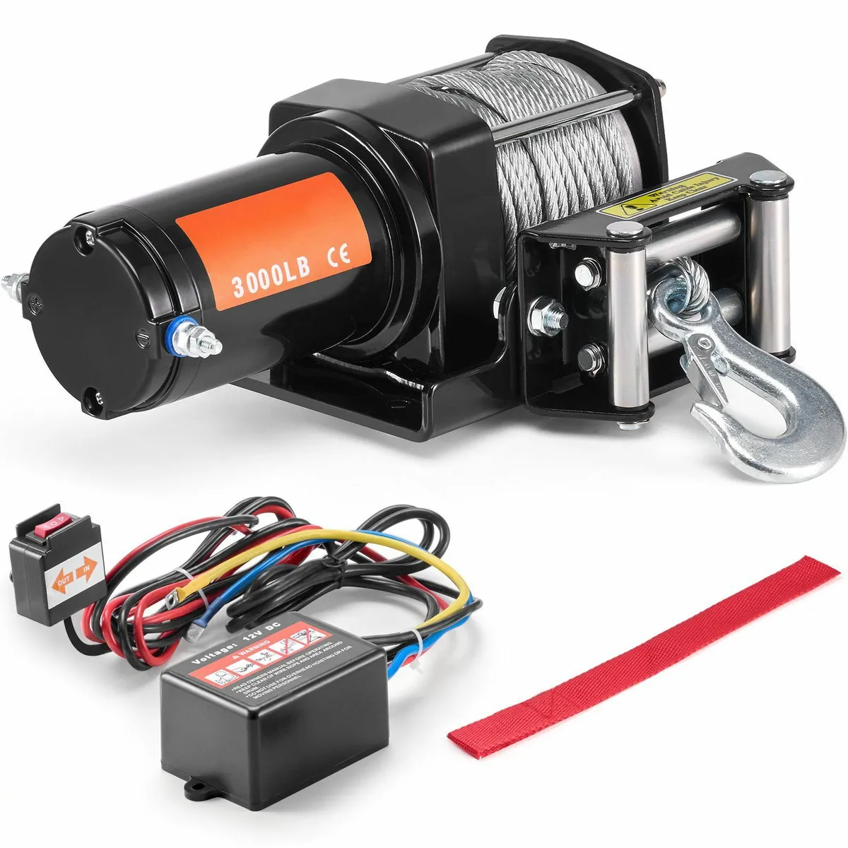 Electric Winch ATV UTV 3000 lb Steel Cable IP55 - Image 1