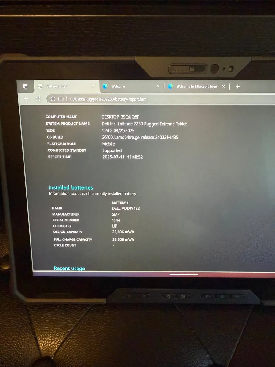 Dell Latitude 7230 Rugged Tablet i3/8GB/256SSD - Image 2