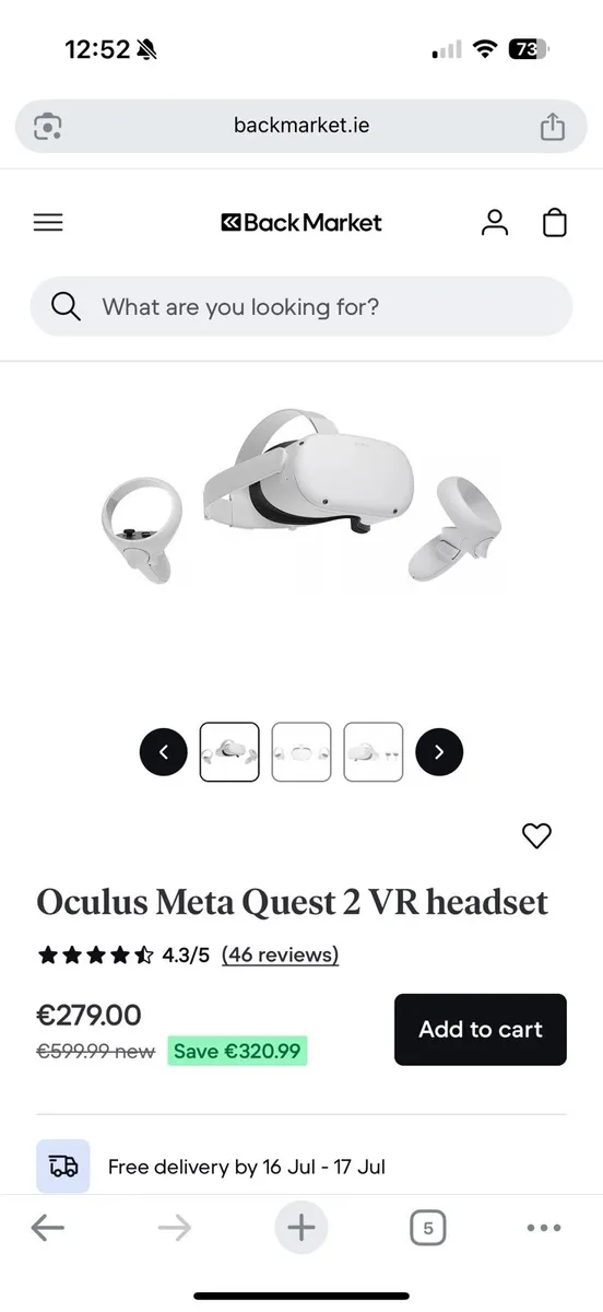 Oculus Quest 2 64GB VR headset + Elite head strap - Image 4