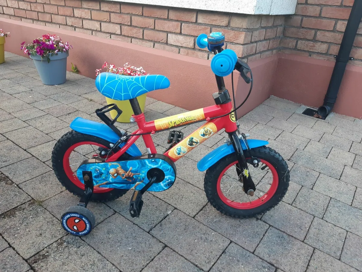 Kids Spiderman Bike, 12 inch - Image 1