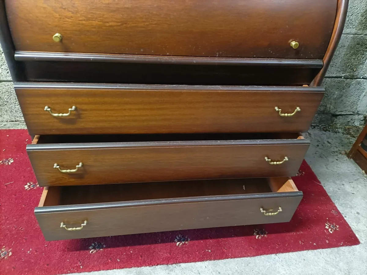 Roll top writing desk - Image 4