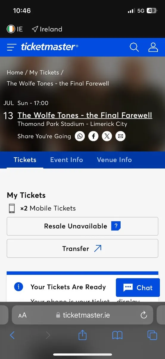 Wolfe Tones Limerick 13th