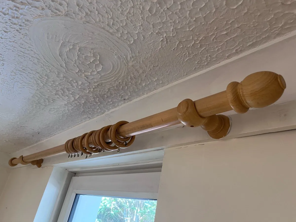 2x Wooden curtain rain - Image 2