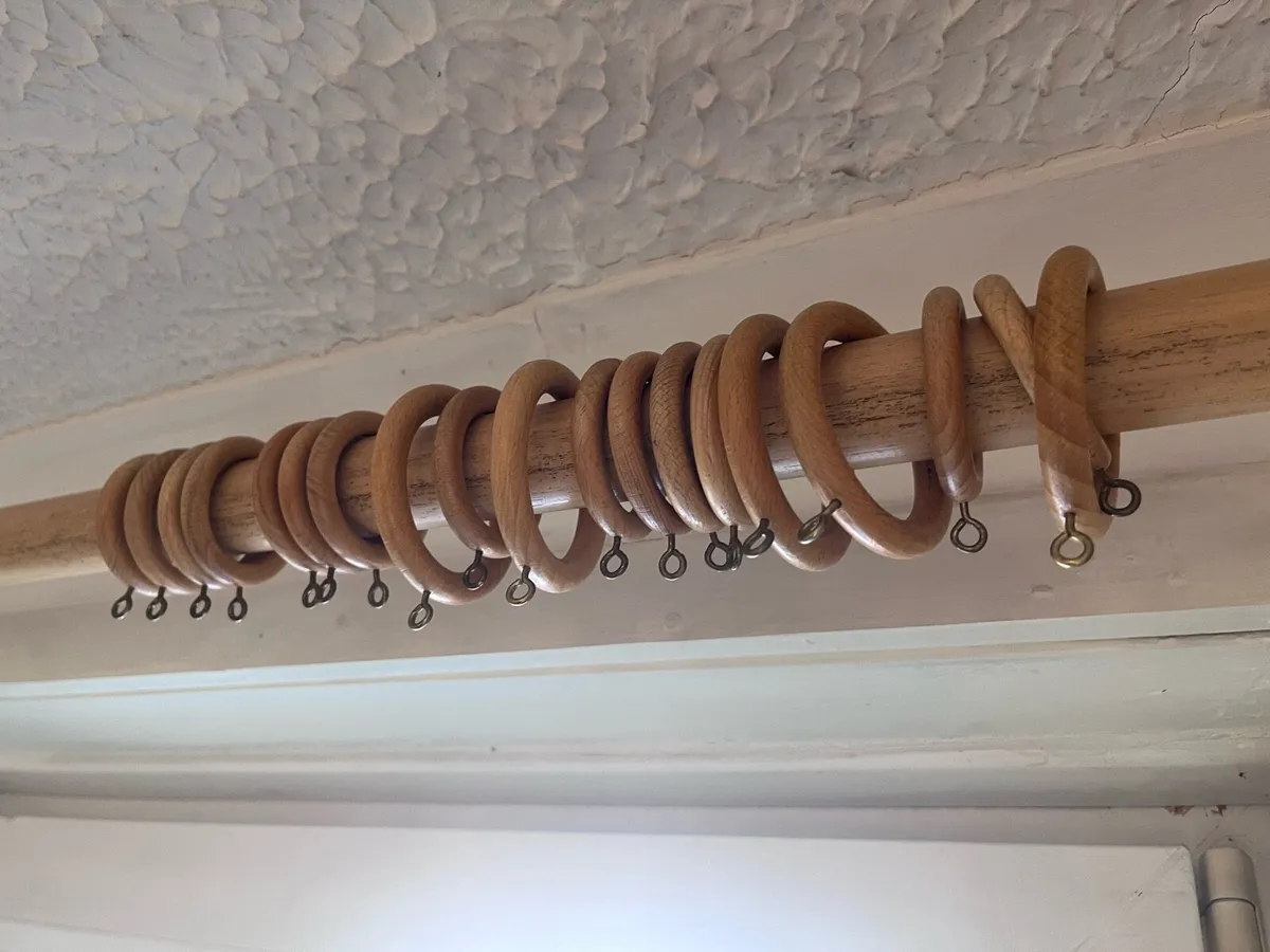 2x Wooden curtain rain - Image 3
