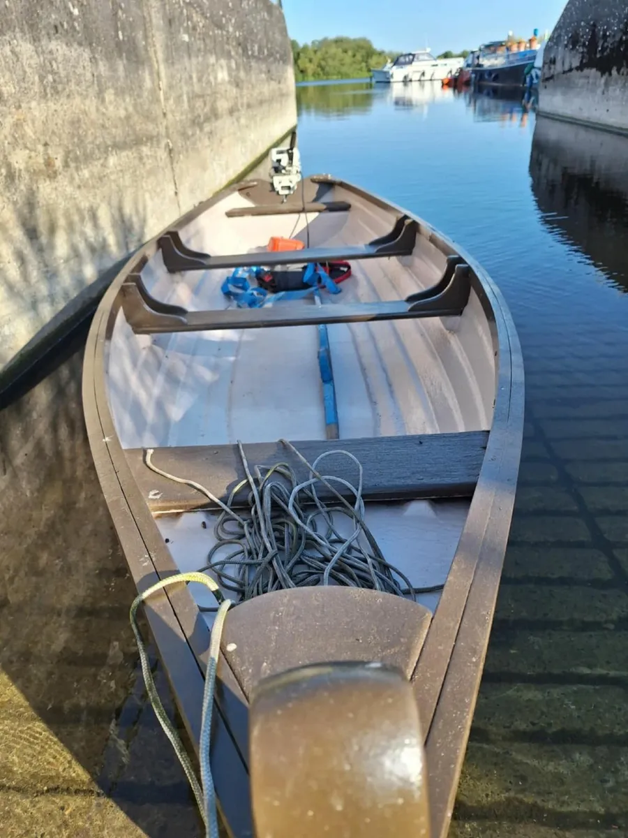 17ft Burke Lake Boat 10HP Johnson Engine  Trailer - Image 3