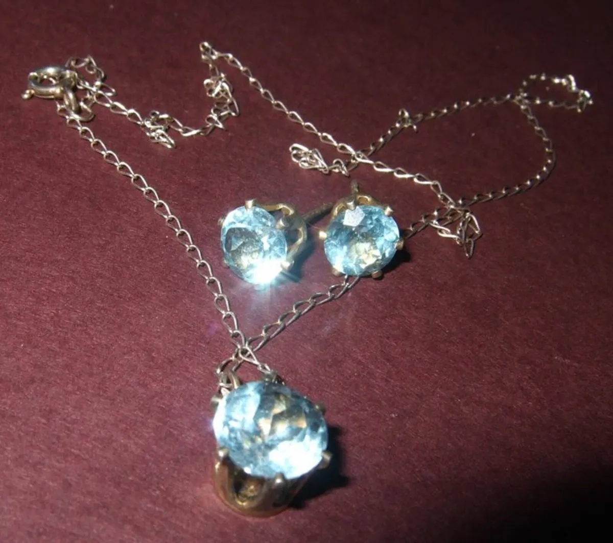 Vintage Hallmarked Silver Earrings & Pendant Set - Image 3