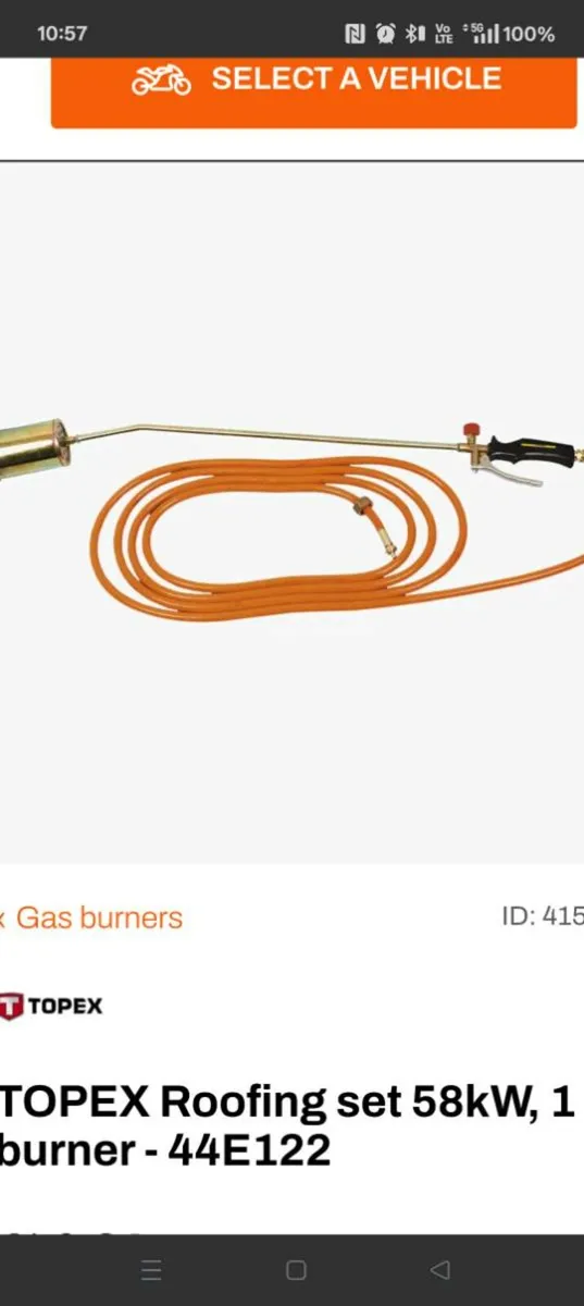 ROOFING SET GAS BURNER - Image 1