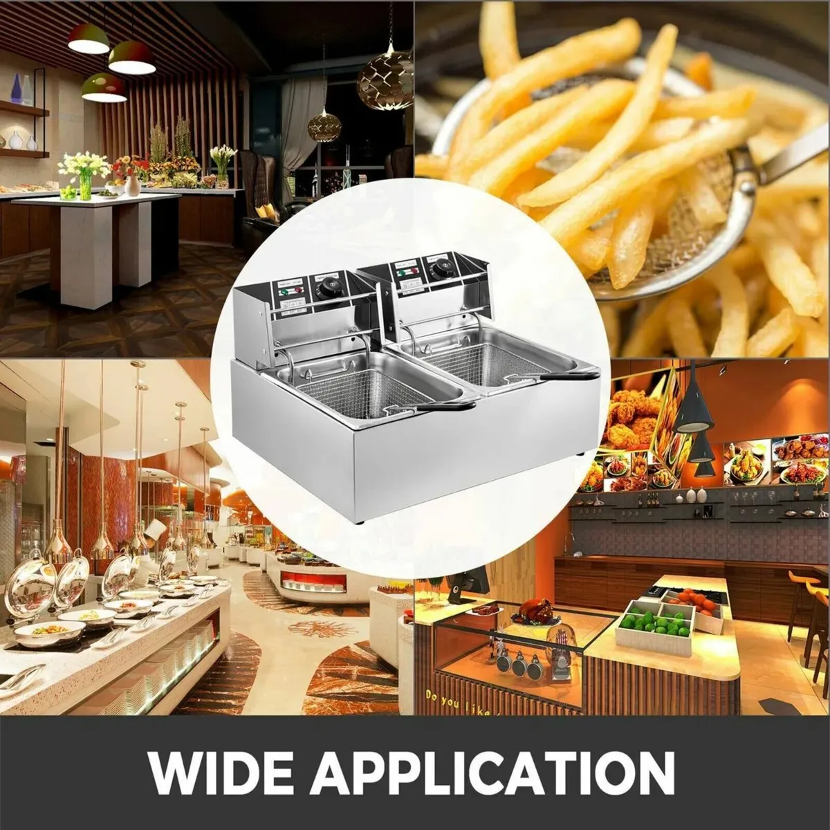12L Deep Fryer Dual Basket 5000W Commercial Unit - Image 4