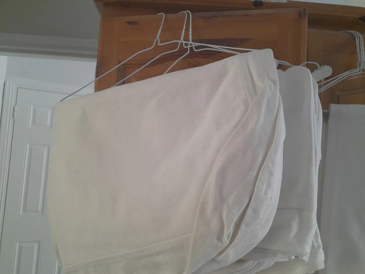 Ikea Karlstad 2 seater sofa covers Grey and Cream - Image 2