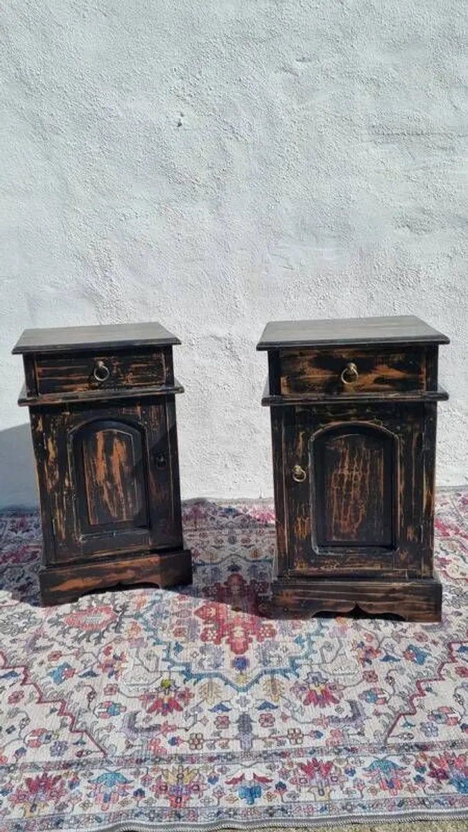 Pair of Solid Wood Bedside Lockers 60 euro each - Image 1