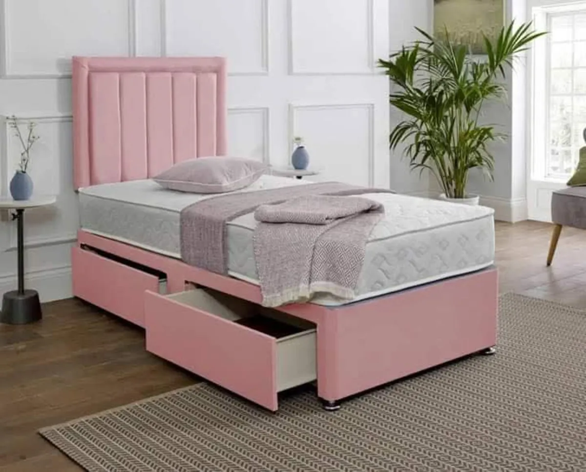 Modern Beds with Memory Foam Mattress – Headboard - Image 4