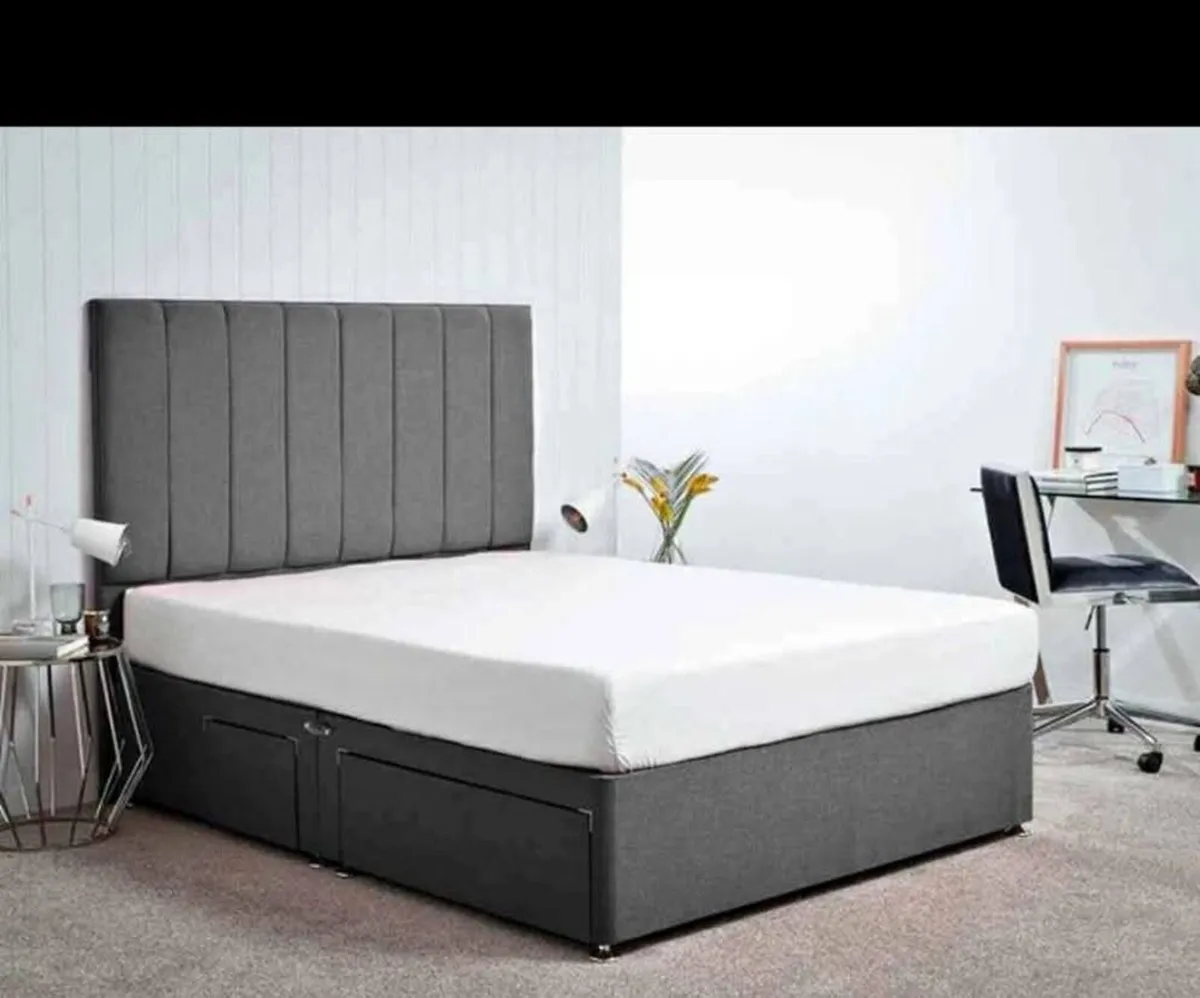 Modern Beds with Memory Foam Mattress – Headboard - Image 3