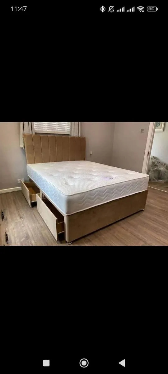 Modern Beds with Memory Foam Mattress – Headboard - Image 3