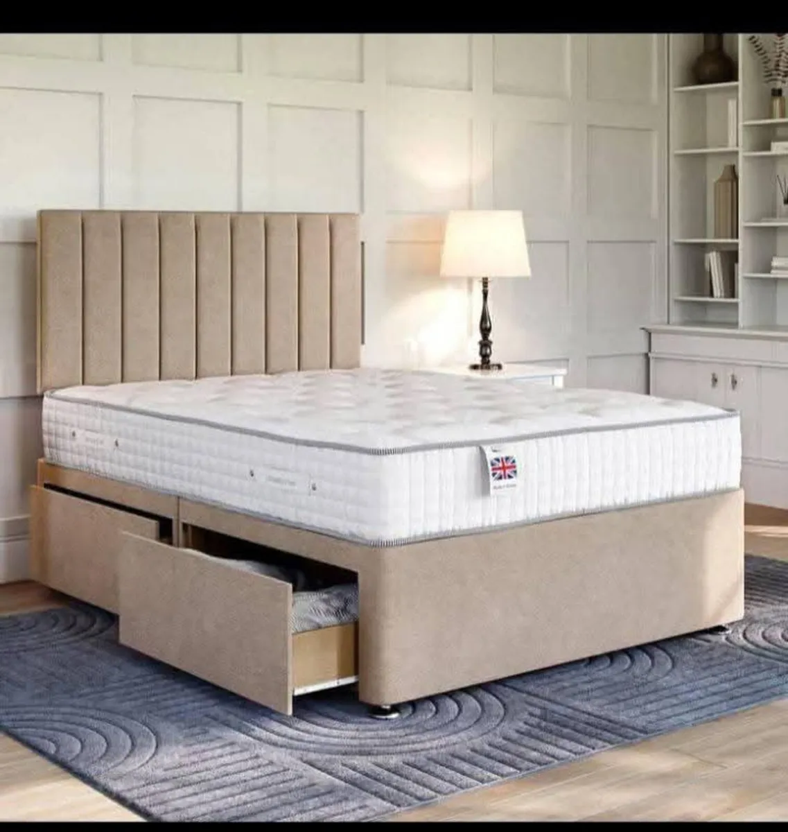 Modern Beds with Memory Foam Mattress – Headboard - Image 3