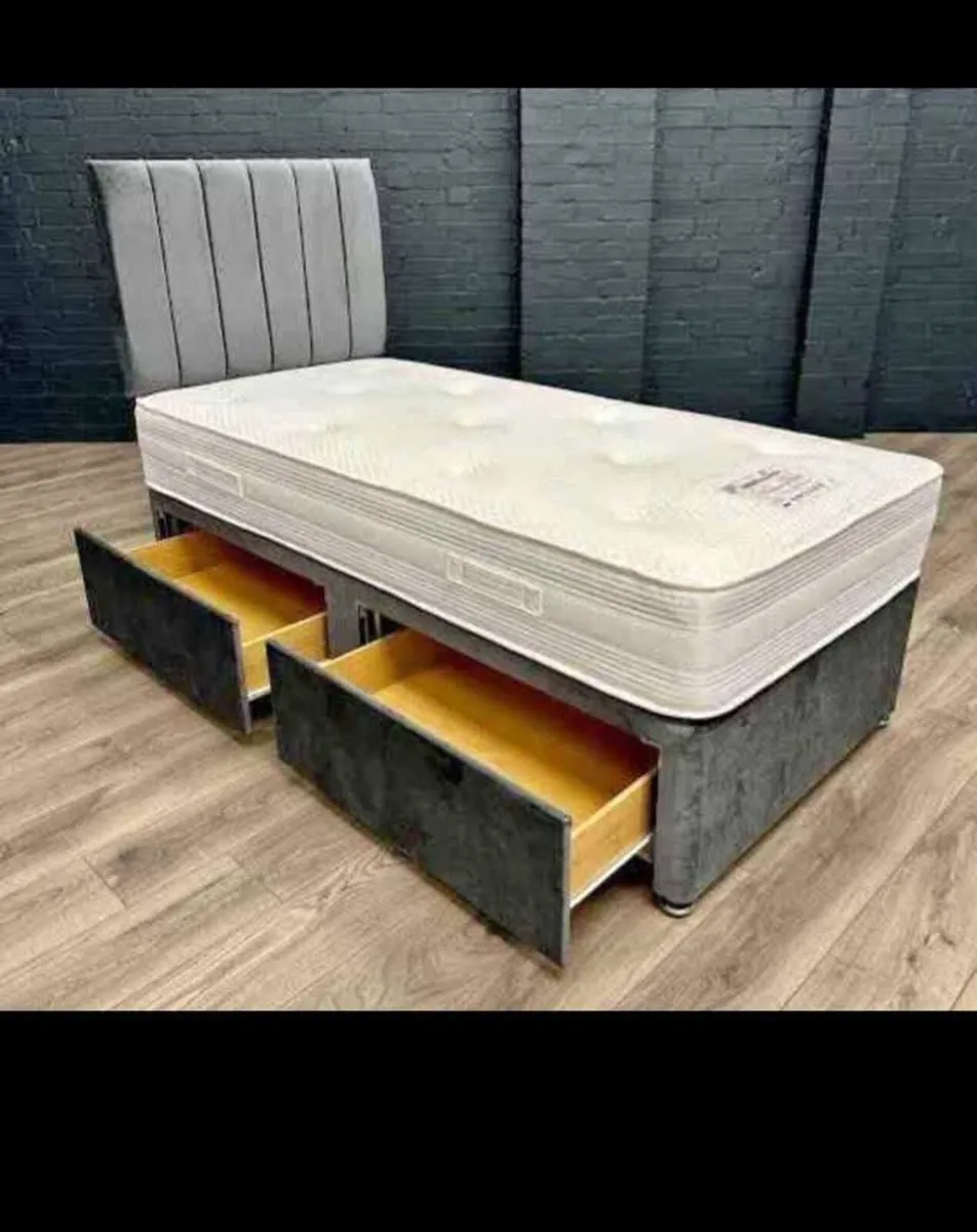Modern Beds with Memory Foam Mattress – Headboard - Image 2