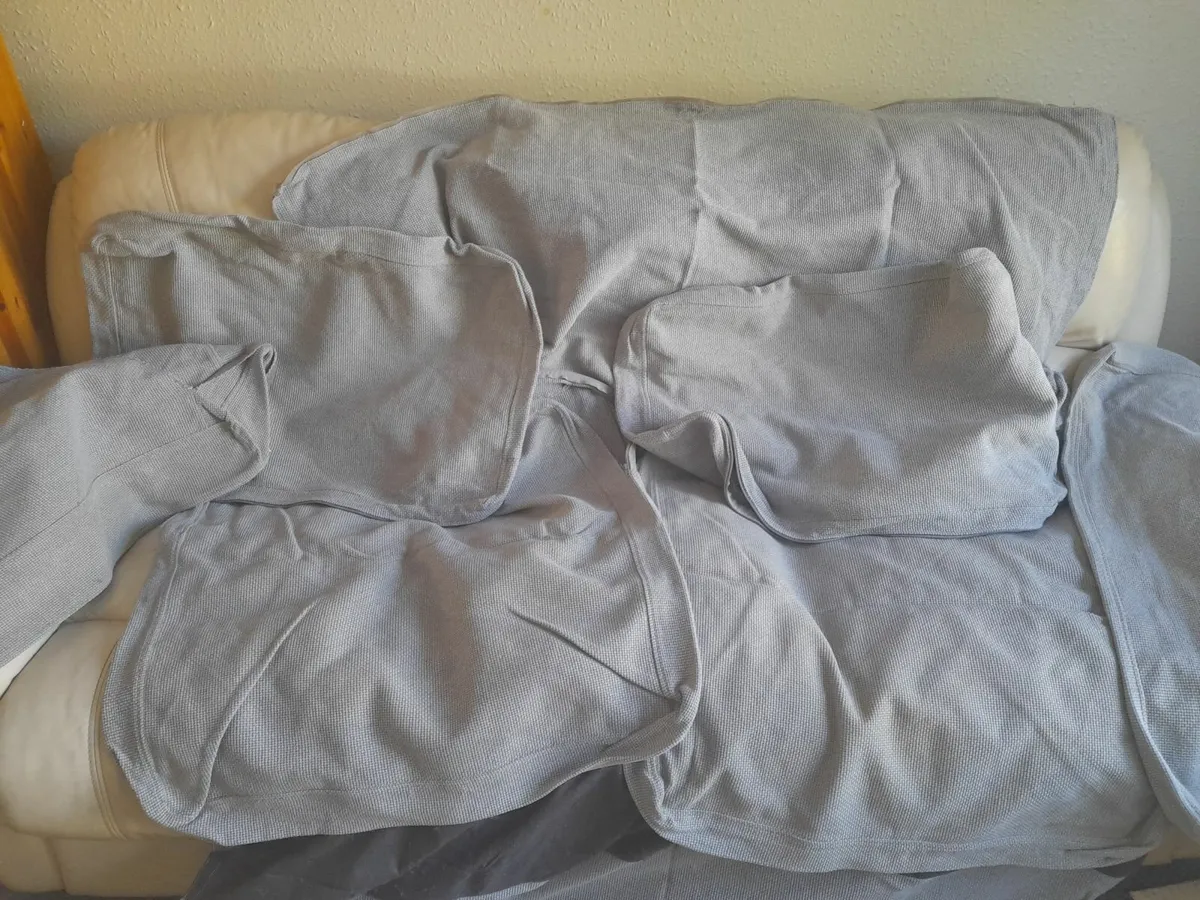 Ikea Karlstad 2 seater sofa covers Grey and Cream - Image 4