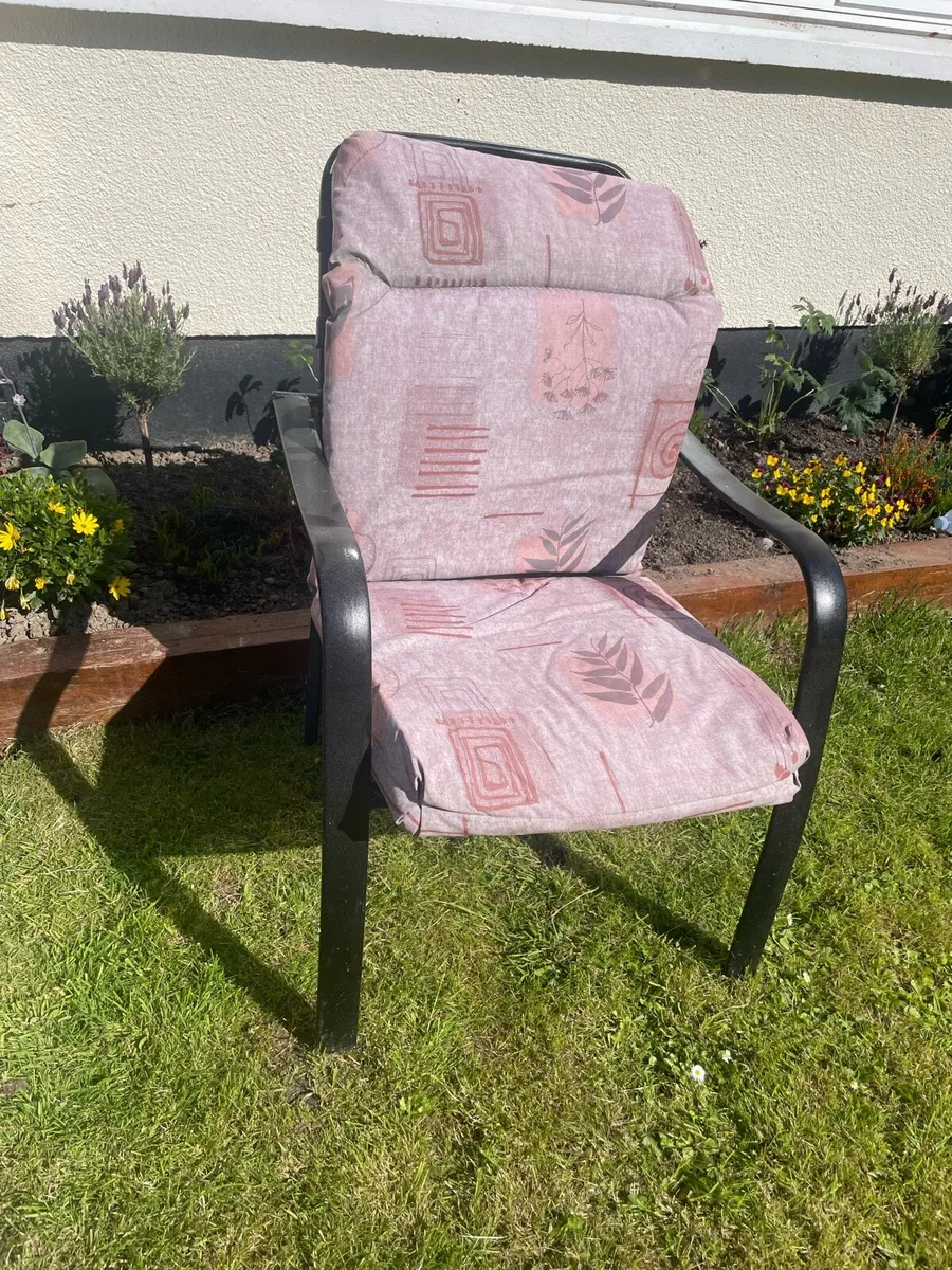 4 Garden Chairs With Cushions - Image 4