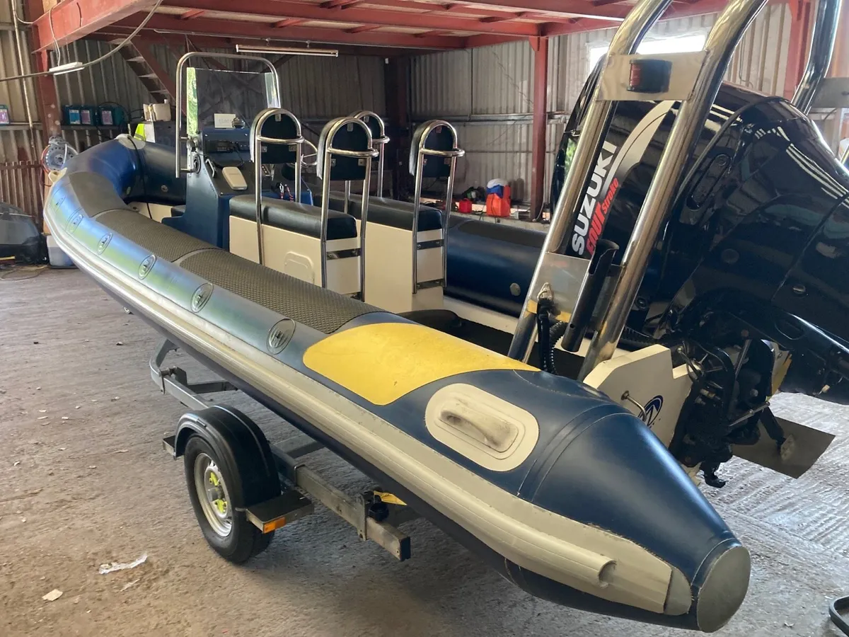 6.5 metre ribquest rib with 150hp Suzuki - Image 4