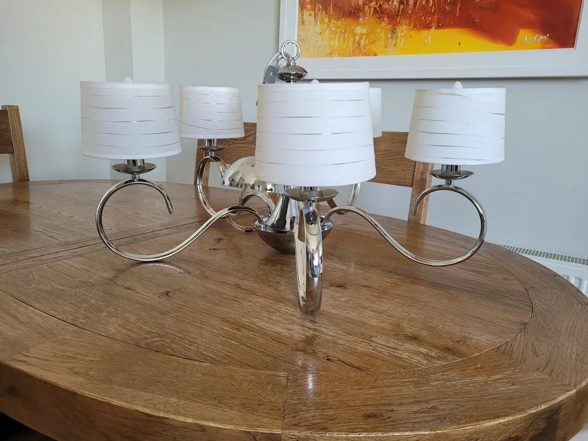 Chrome ceiling light fitting - Image 1