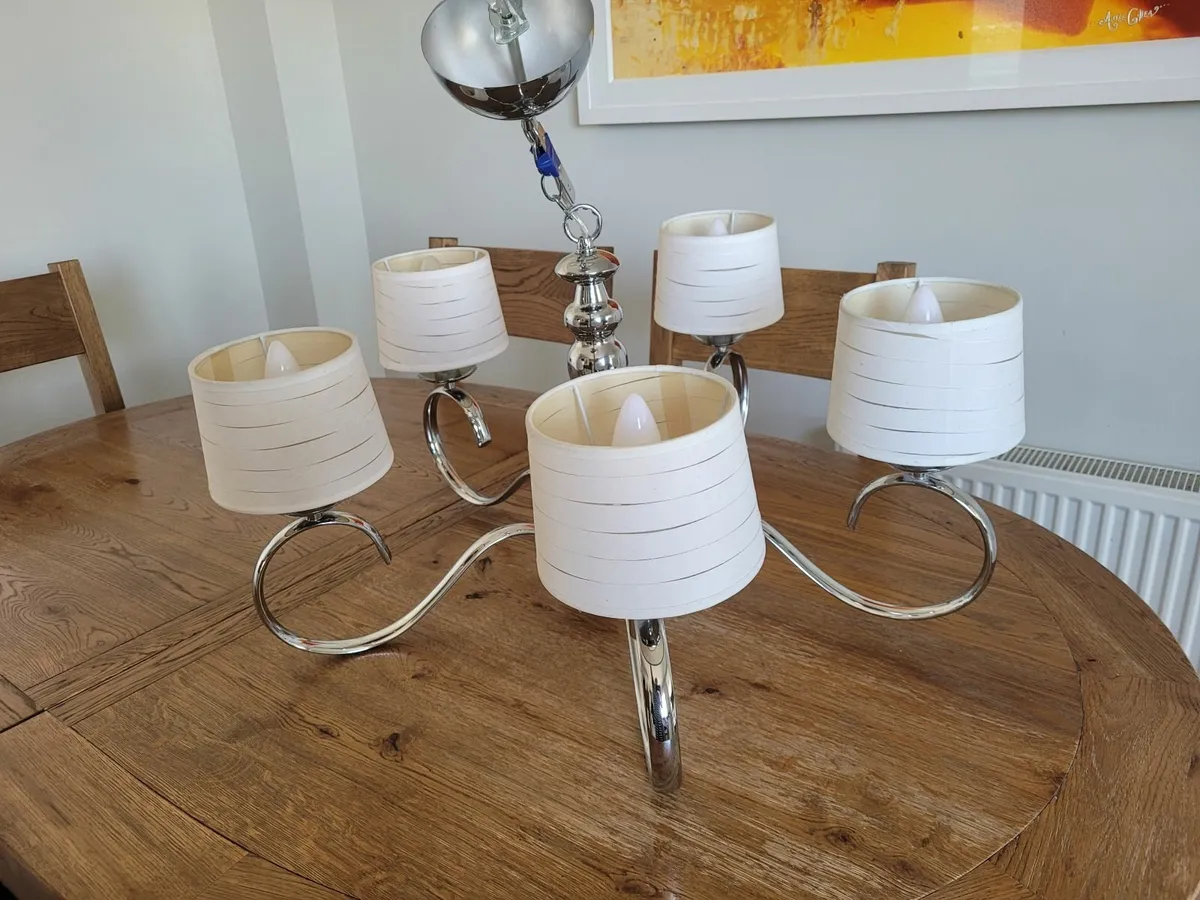 Chrome ceiling light fitting - Image 2