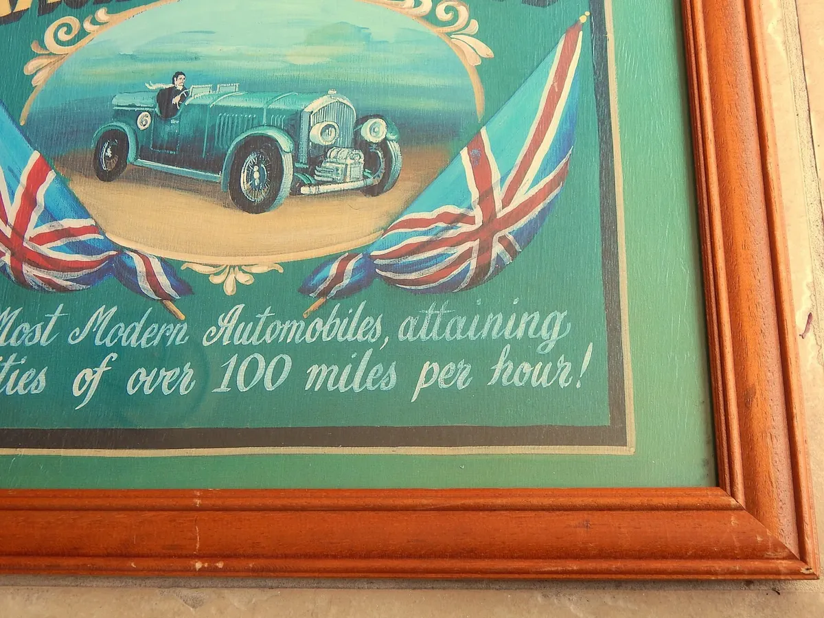 Vintage Large Brooklands Racing Circuit Poster - Image 2