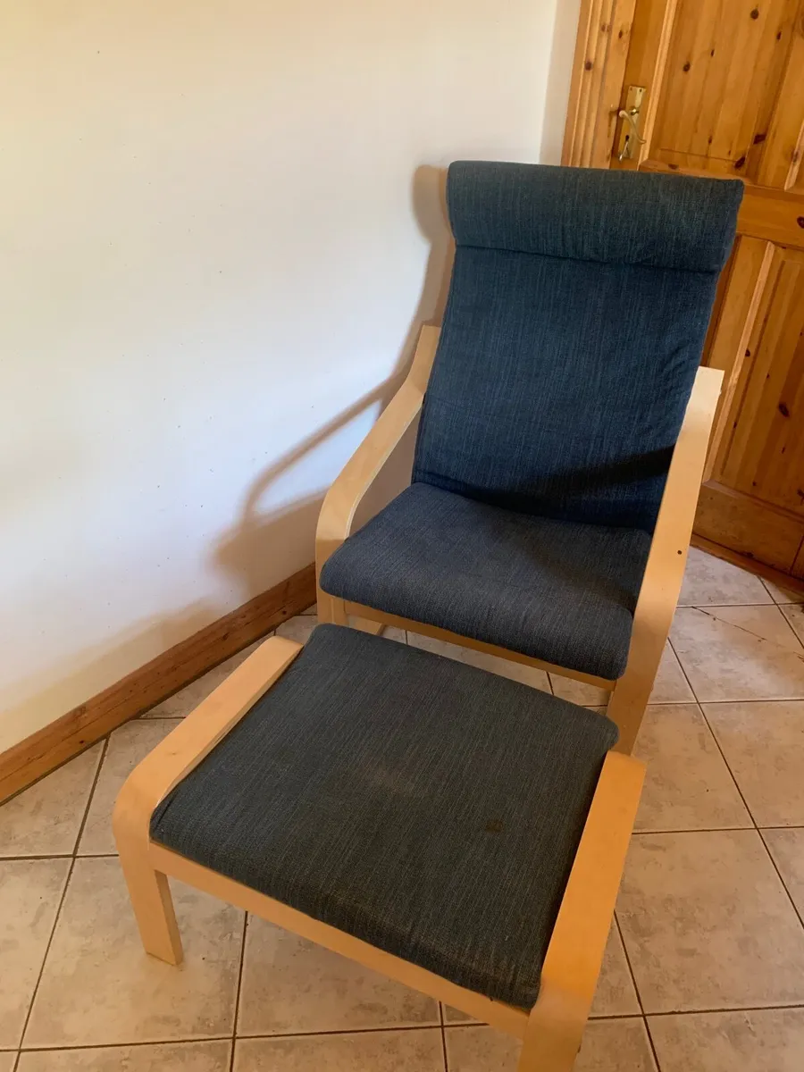 IKEA Pôang chair and footstool